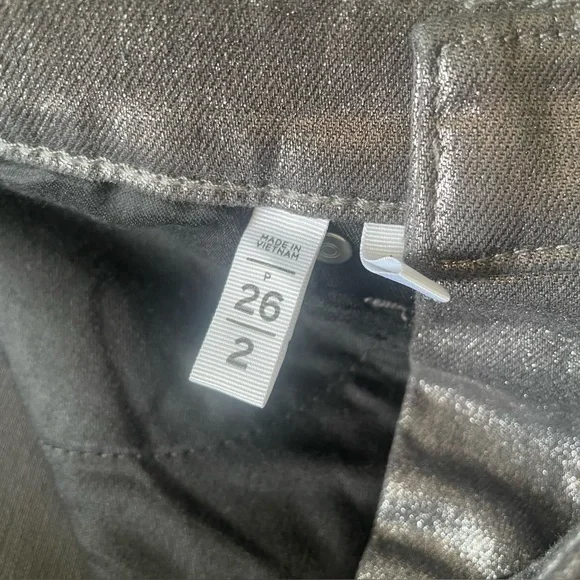 LOFT The Skinny Pewter Coated Jeans Size 2/26 - Picture 7 of 8